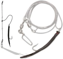 Zebco #6/0 Z-Sea Kabeljauwmontage 40kg L: 100cm Hoofdlijn Ø: 0,80mm Zwart