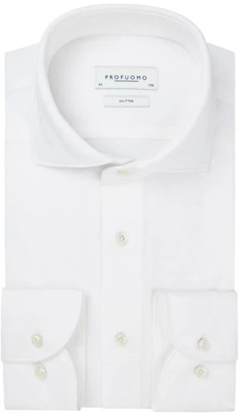 Profuomo Knitted Overhemd Wit 3 Profuomo Knitted Overhemd Wit - Afbeelding 3