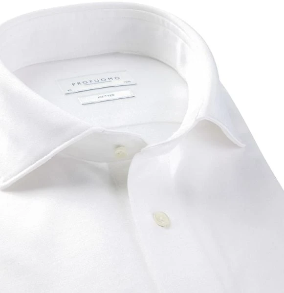 Profuomo Knitted Overhemd Wit 4 Profuomo Knitted Overhemd Wit - Afbeelding 4