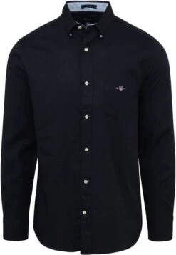 Gant Casual Overhemd Honeycomb Navy